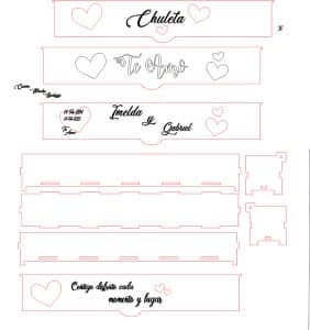 Caja para 1 rosa