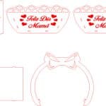 Canasta con moño - Vector SVG DXF para Laser CO2 - Descargable gratis | Stanser