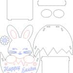 Caja de "Feliz Pascua" - Vector descarganle para corte CNC y grabado laser gratis | Stanser