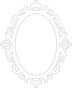 Marco oval para espejo