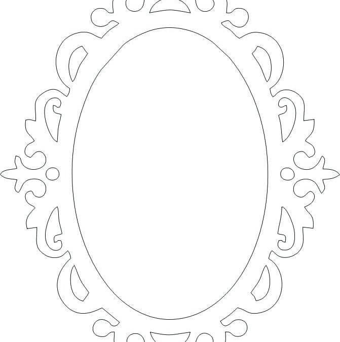 Marco oval para espejo