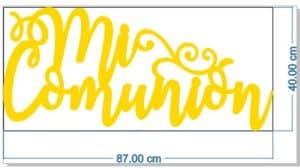 Letrero «Mi Comunión»