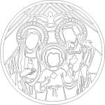 Medalla "Sagrada Familia" - Vector SVG DXF para CNC Router y Laser CO2 - Descargable gratis | Stanser