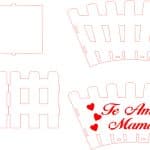 Caja "Te amo mamá" - Vector SVG DXF para Laser CO2 - Descargable gratis | Stanser