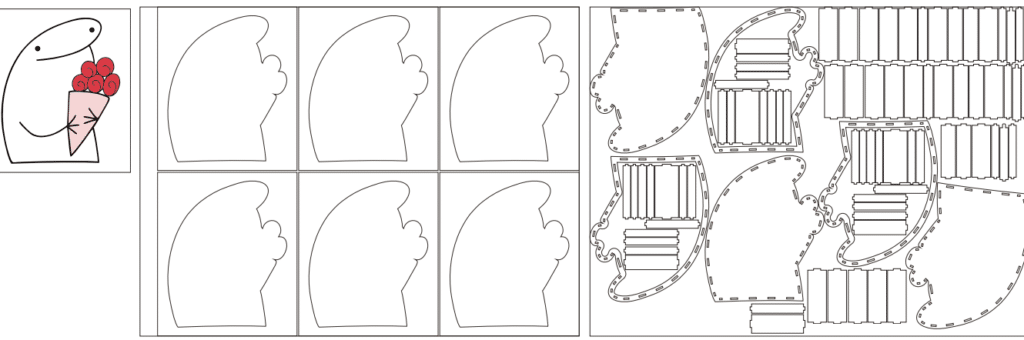 Caja sticker — vector para corte CNC