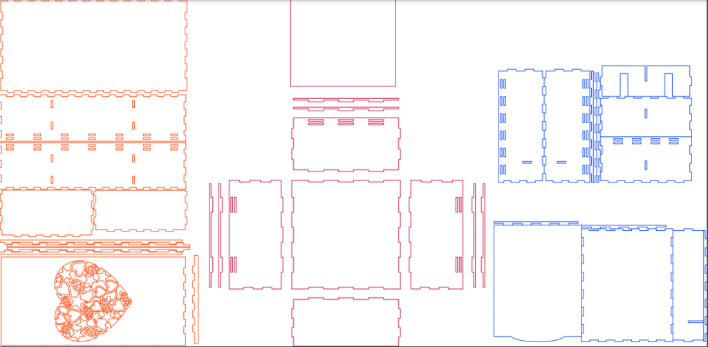 Cajas con tapa corrediza — vector para corte CNC
