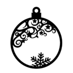 VECTOR Esfera con adorno floral