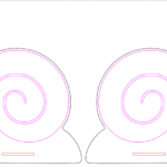 vector CNC caracol lapicero