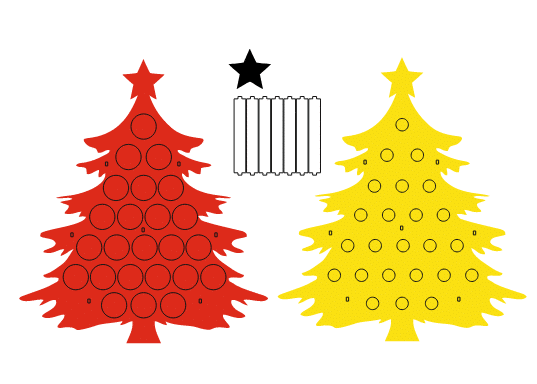 VECTOR GRATIS PARA CNC árbol de navidad para cervezas