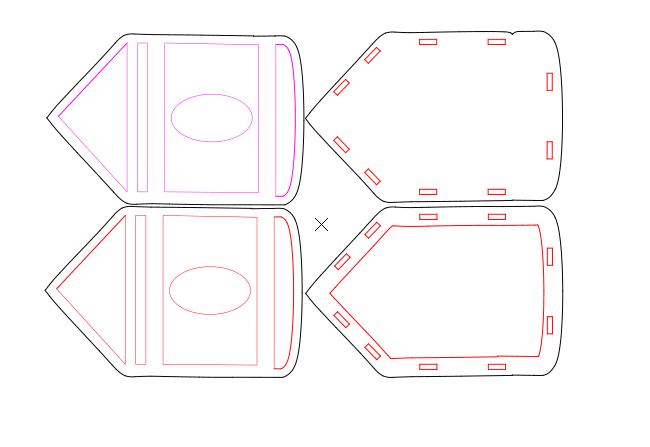 vector descargable Caja MDF crayón