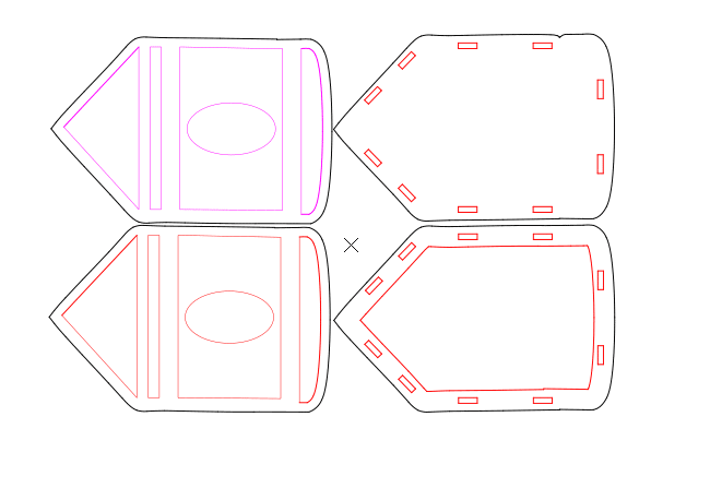 Caja MDF crayón