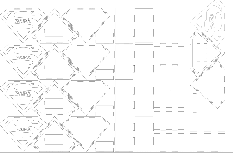 Te compartimos un vector descargable para reproducir una caja de MDF para Papá. Utiliza máquina CNC para este proyecto.