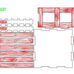 Portavasos de Pallet - Vector descarganle para corte CNC y grabado laser gratis | Stanser