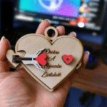 Llavero de corazón con portaretrato - Vector descarganle para corte CNC y grabado laser gratis | Stanser