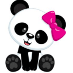 Panda con moño - Vector descarganle para corte CNC y grabado laser gratis | Stanser
