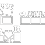 Set de portarretratos de Amor - Vector descarganle para corte CNC y grabado laser gratis | Stanser