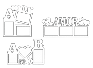 Set de portarretratos de Amor