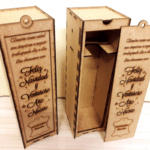 Caja para botella de vino "Navidad" - Vector SVG DXF para CNC Router y Laser CO2 - Descargable gratis | Stanser