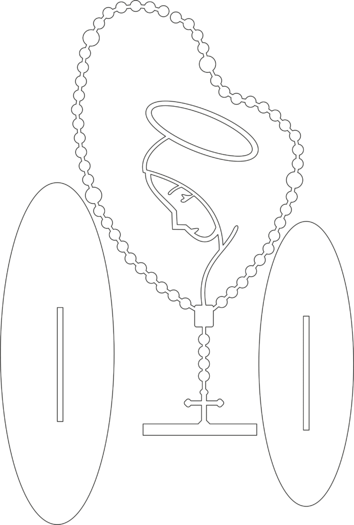 Recuerdo de Virgen — vector para corte CNC