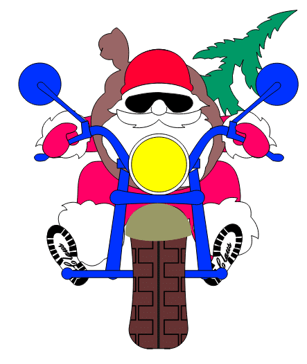 Santa Claus en moto