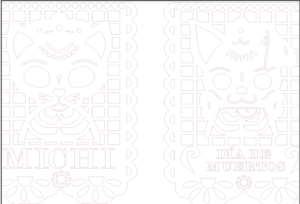 Papel picado: Gato y perro