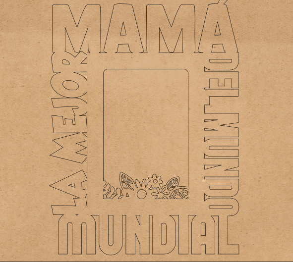 Te compartimos un vector descargable para reproducir un portarretrato la mejor mamá del mundo mundial.