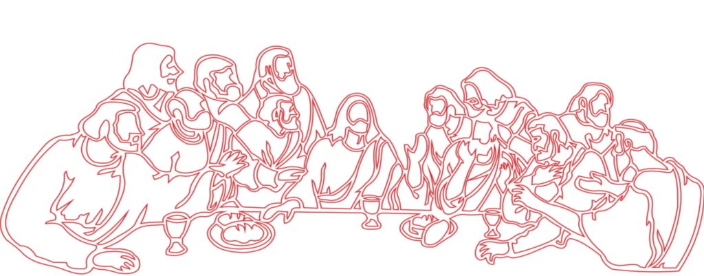 Contorno de La Última Cena — vector para corte CNC