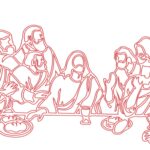 Contorno de La Última Cena - Vector SVG DXF para CNC Router y Laser CO2 - Descargable gratis | Stanser