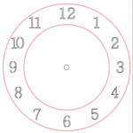 vector descargable para CNC Reloj de pared sencillo