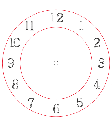 vector descargable para CNC Reloj de pared sencillo