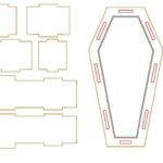 Ataúd con cruz - Vector descarganle para corte CNC y grabado laser gratis | Stanser