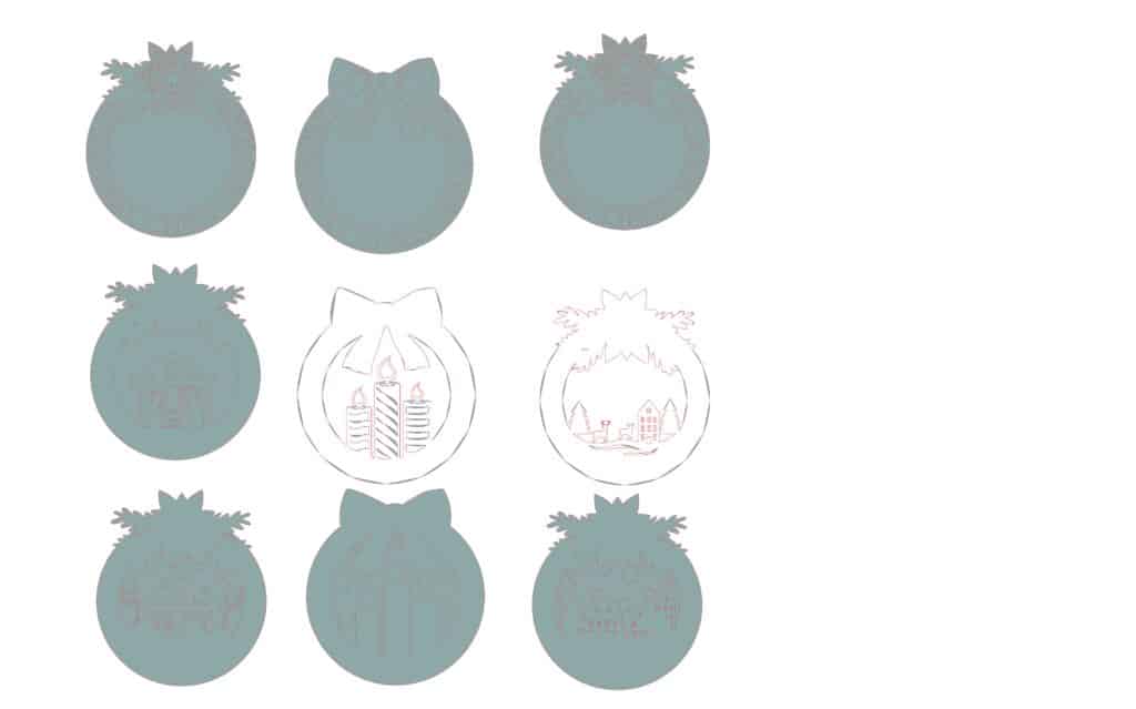 Coronas navideñas — vector para corte CNC