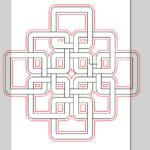 vector descargable para reproducir un reloj de pared entrelazado. Utiliza máquina de corte CNC para la realización de este proyecto.