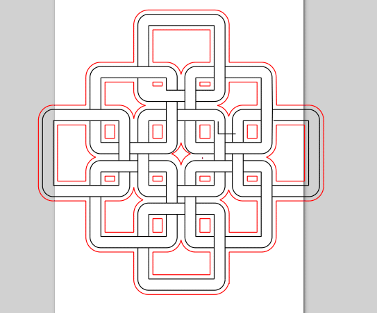 vector descargable para reproducir un reloj de pared entrelazado. Utiliza máquina de corte CNC para la realización de este proyecto.