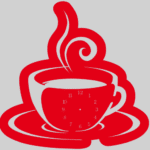 Vector descargable para reproducir un reloj de pared en forma de taza de café. Utiliza máquina de corte CNC para este proyecto.