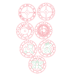 Vector descargable para reproducir una serie de relojes infantiles. Utiliza máquina de corte CNC para la realización de este proyecto.