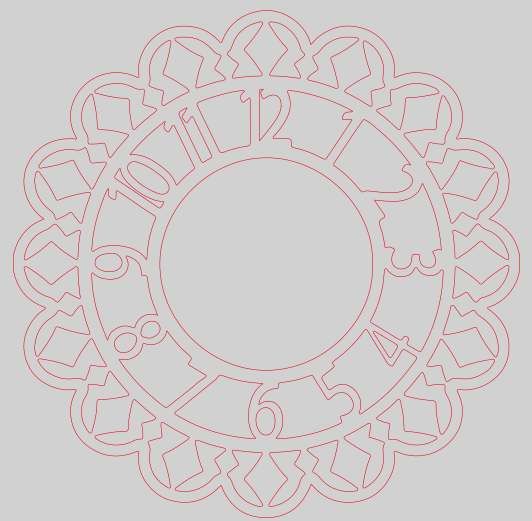 Vector descargable para reproducir un reloj de pared en forma de flor. Utiliza máquina de corte CNC para la realización de este proyecto.