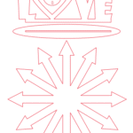 Vector descargable para reproducir un reloj con la palabra LOVE. Utiliza máquina de corte CNC para la realización de este proyecto.