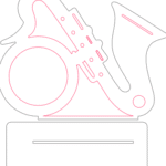 Vector descargable para reproducir un reloj con forma de corazón. Utiliza máquina de corte CNC para la realización de este proyecto.