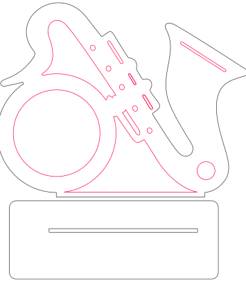 Vector descargable para reproducir un reloj con forma de corazón. Utiliza máquina de corte CNC para la realización de este proyecto.