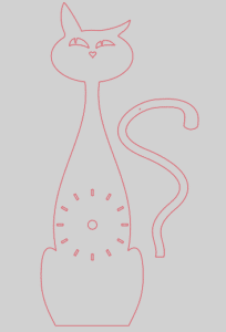 Reloj de pared gatito