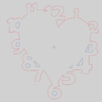 Vector descargable para reproducir un reloj de pared en forma de corazón. Utiliza máquina de corte CNC para la realización de este proyecto.