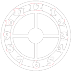 Vector descargable para reproducir reloj de pared circular. Utiliza máquina de corte CNC para la realización de este proyecto.