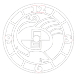 Vector descargable para reproducir un reloj de pared con pavorreal. Utiliza máquina de corte CNC para la realización de este proyecto.