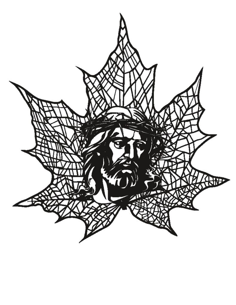 Rostro de Jesús — vector para corte CNC