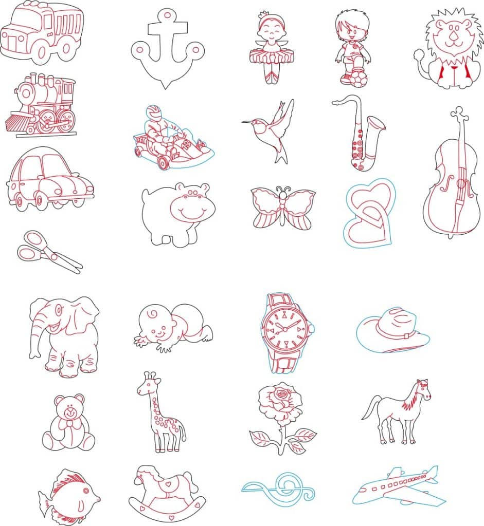 Aplicaciones para llaveros — vector para corte CNC