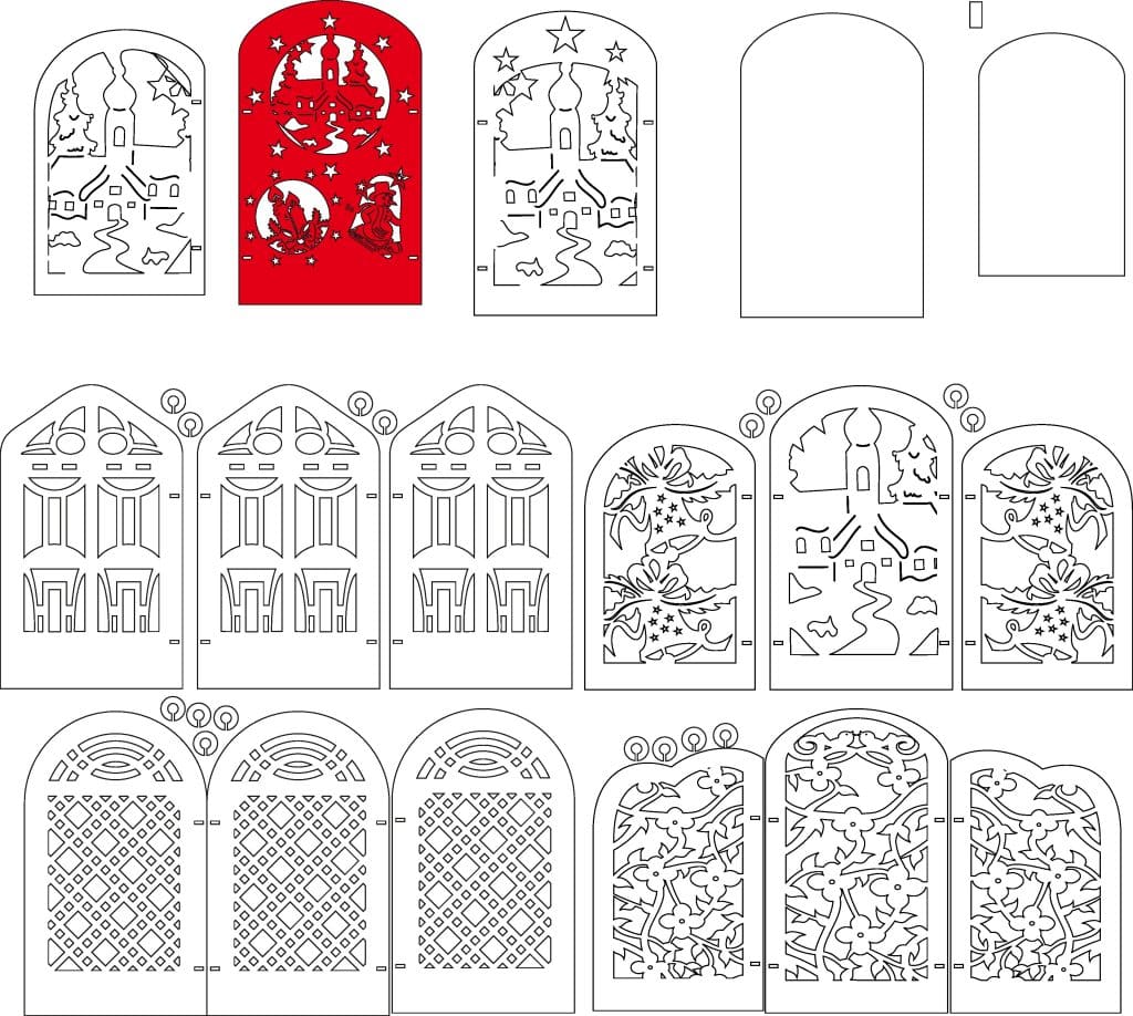 Biombos — vector para corte CNC