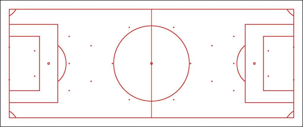 Cancha de futbol — vector para corte CNC