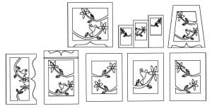 Caja con colibrí