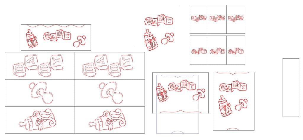 Cajas «Bebé» — vector para corte CNC